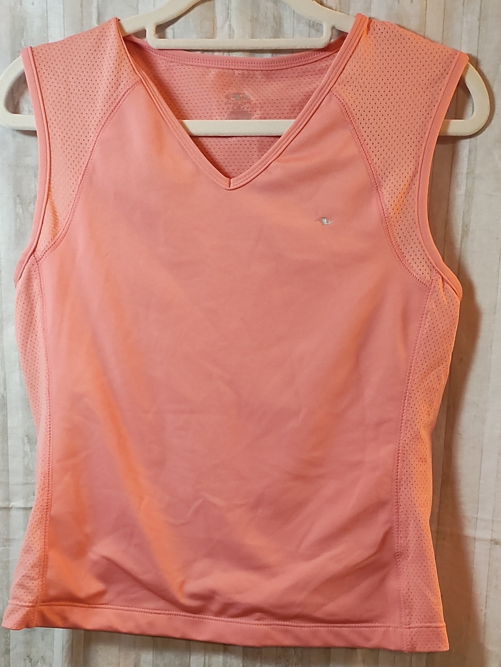 Athletic Works Coral Mesh-Panel V-Neck Tank